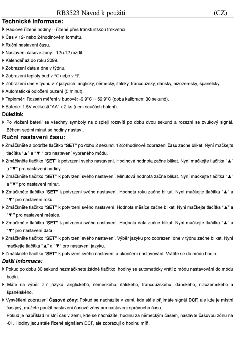 vlahova RB3523 Manuel utilisateur