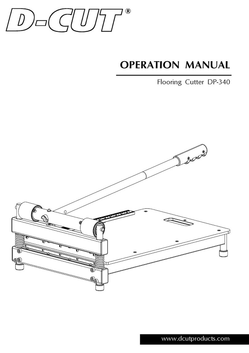 D-CUT DP-340 Manuel utilisateur D-CUT DP-340 Manuel utilisateur