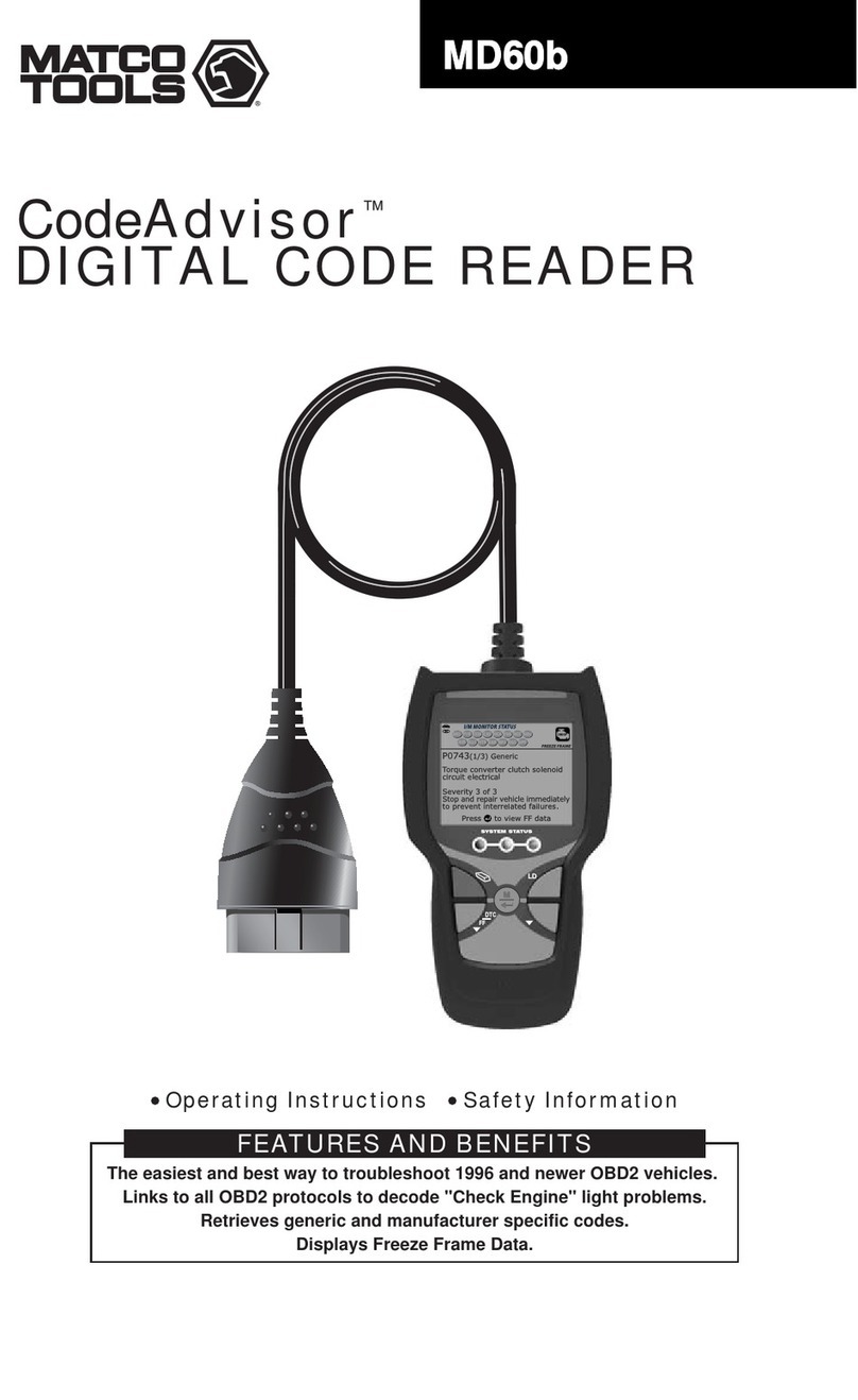 Matco Tools CodeAdvisor MD60b Manuel utilisateur