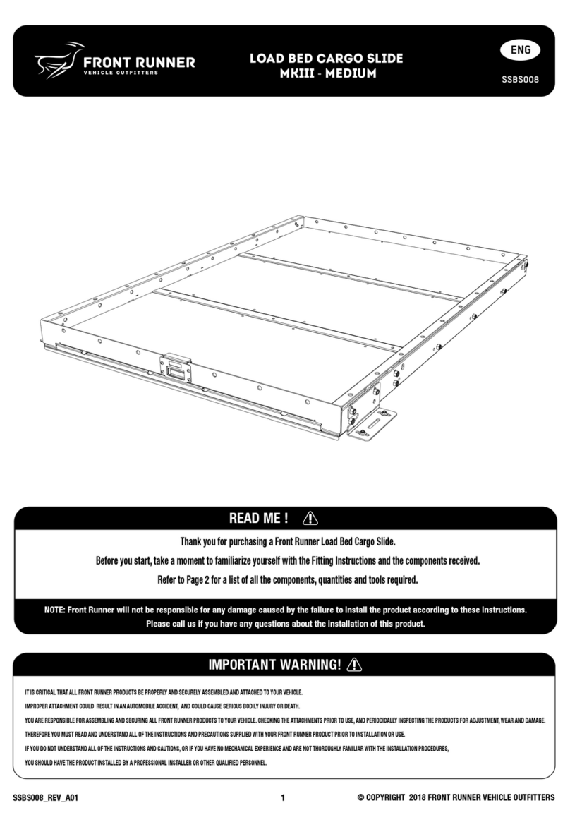 Front Runner SSBS008 Manuel utilisateur