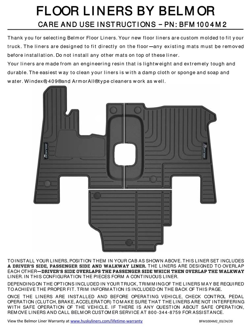 HUSKY LINERS BELMOR BFM1004M2 Manuel