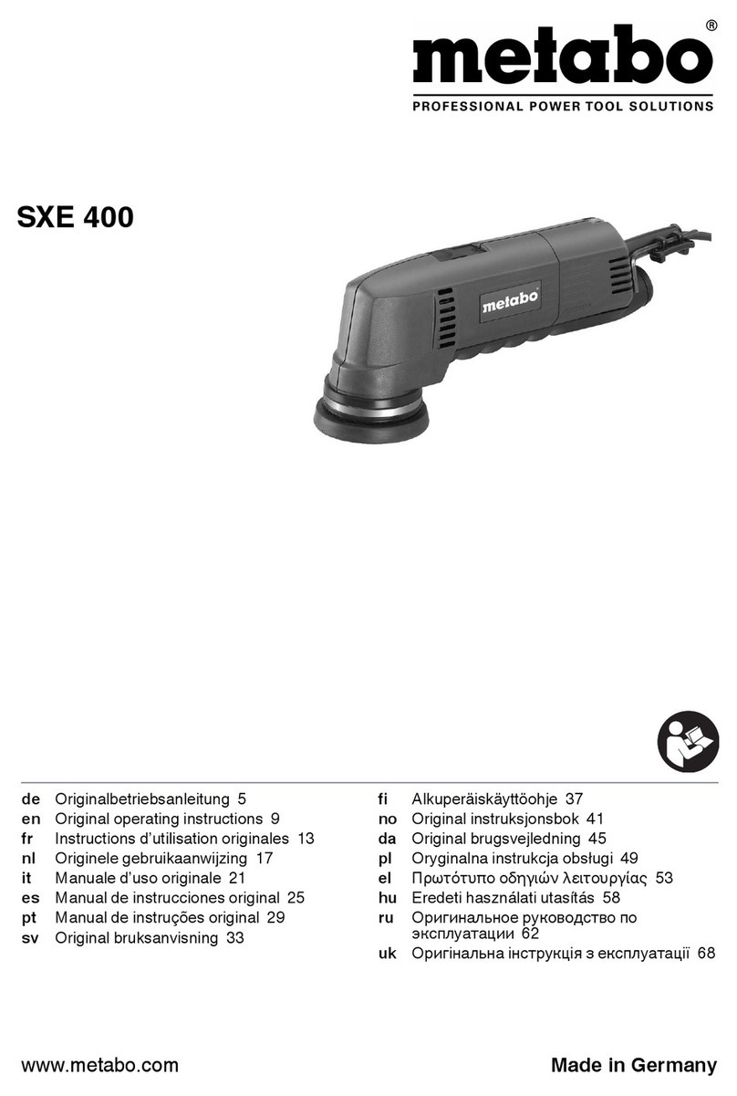Metabo SXE 400 Manuel utilisateur