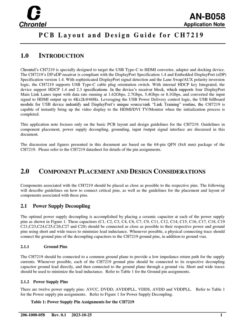 Chrontel CH7219 Instructions d'installation et d'utilisation
