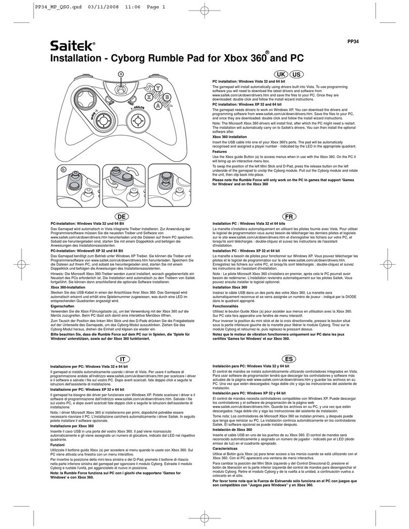 Saitek PP34 Manuel utilisateur
