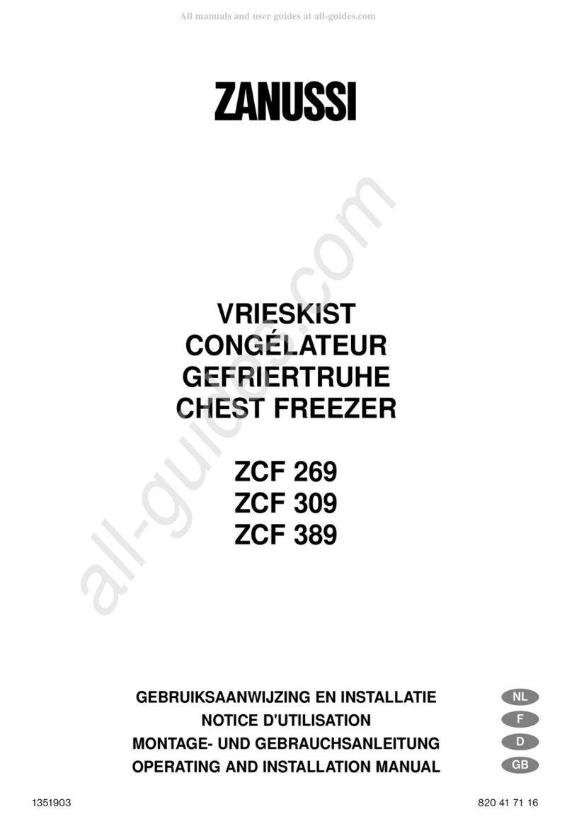 Zanussi ZCF269 Fiche technique