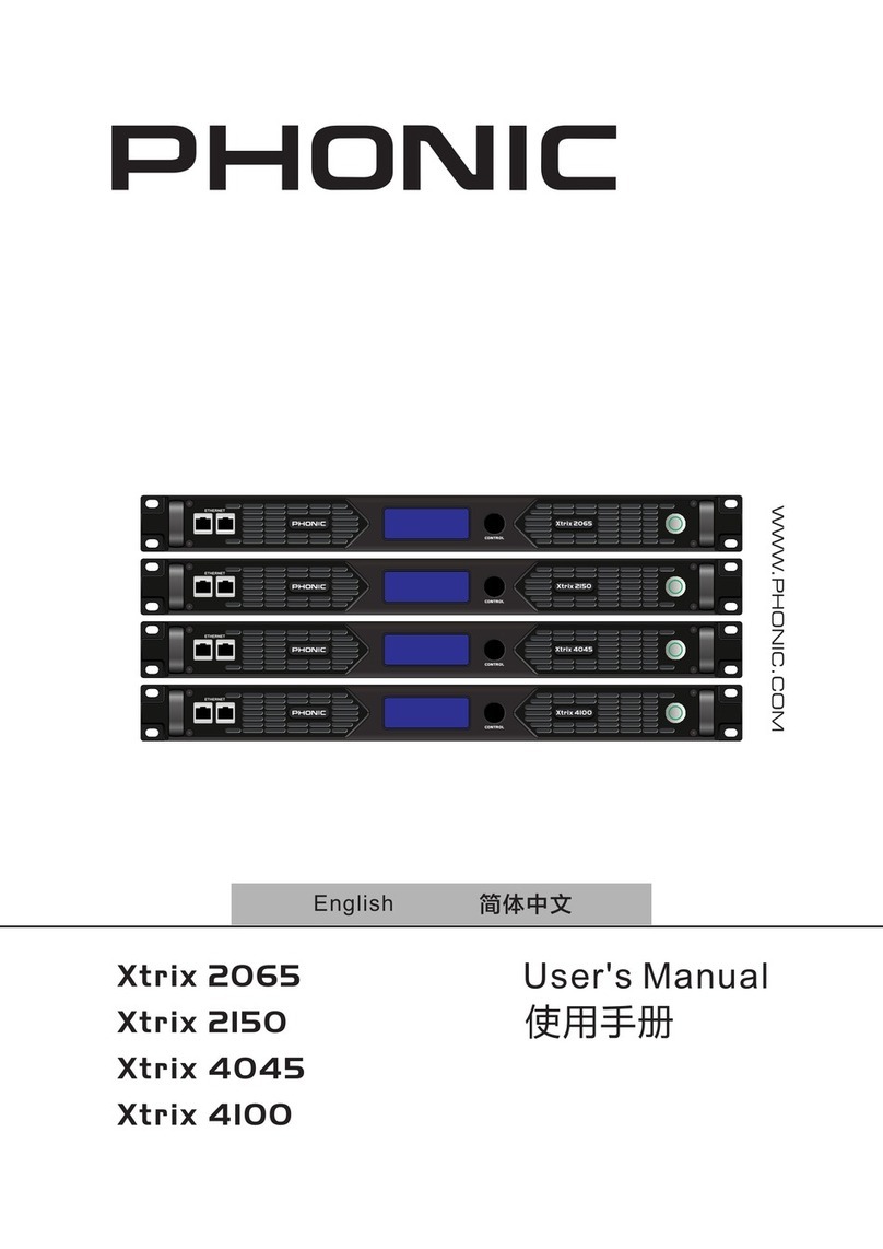 Phonic Xtrix 2065 Manuel utilisateur