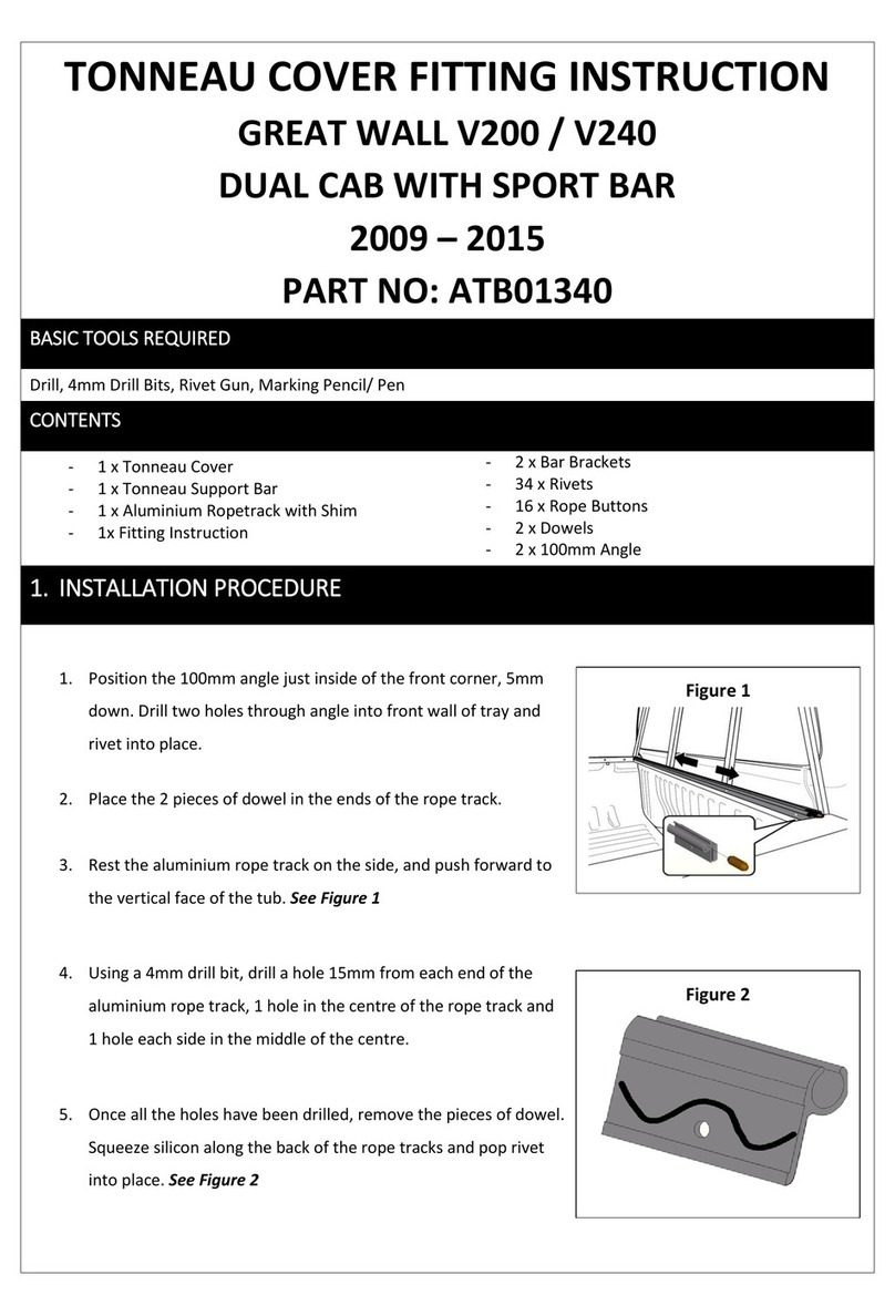 AUSSIE TONNEAU ATB01340 Guide d'installation AUSSIE TONNEAU ATB01340 Guide d'installation