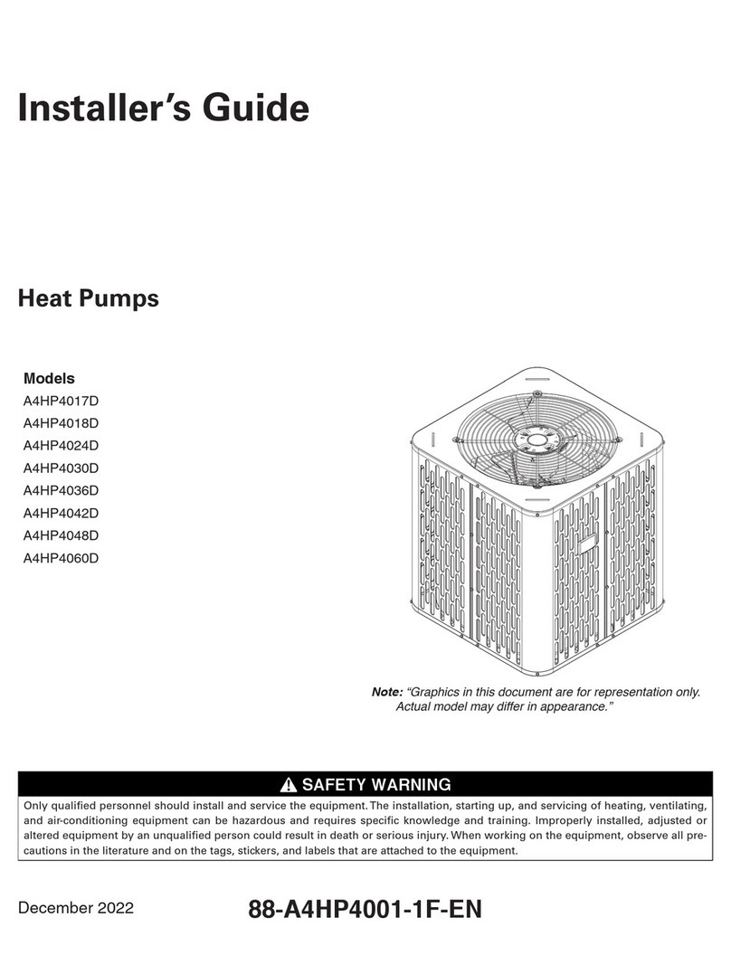 Trane A4HP4017D Instructions de montage