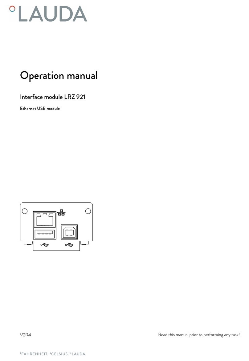 Lauda LRZ 921 Manuel utilisateur