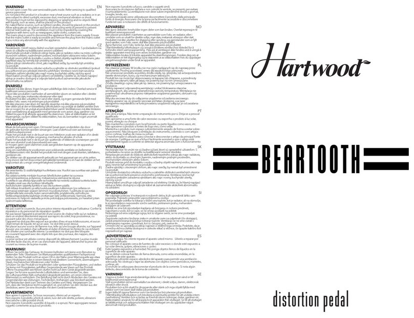 Hartwood BEARTOOTH HW-BT-DISTORTION Manuel utilisateur