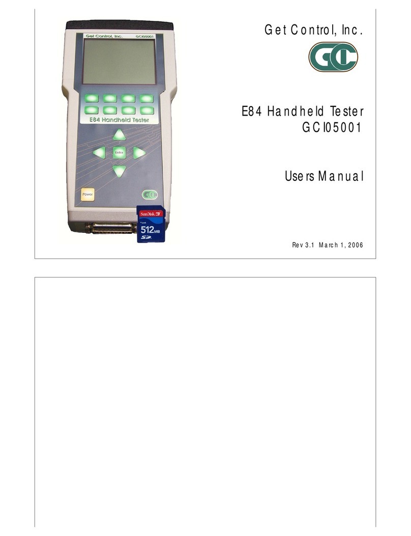 Get Control E84 Manuel utilisateur