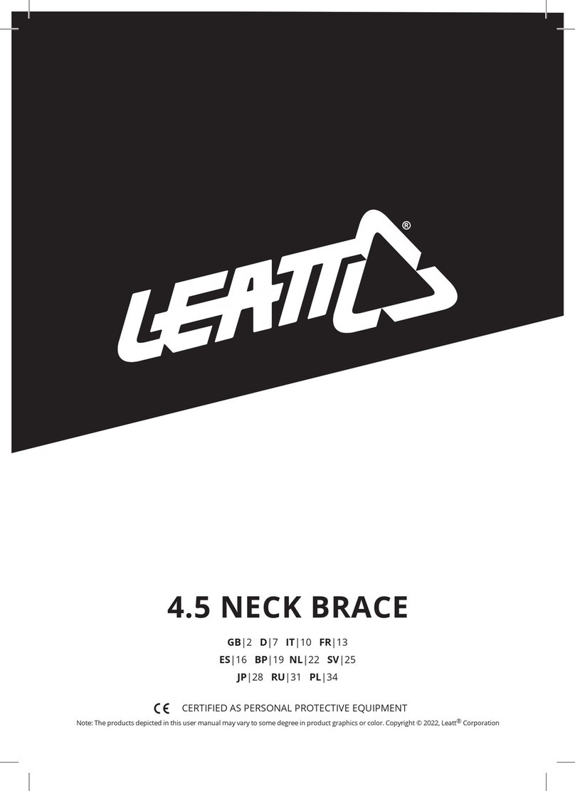 Leatt Body Protector 4.5 Junior Manuel utilisateur