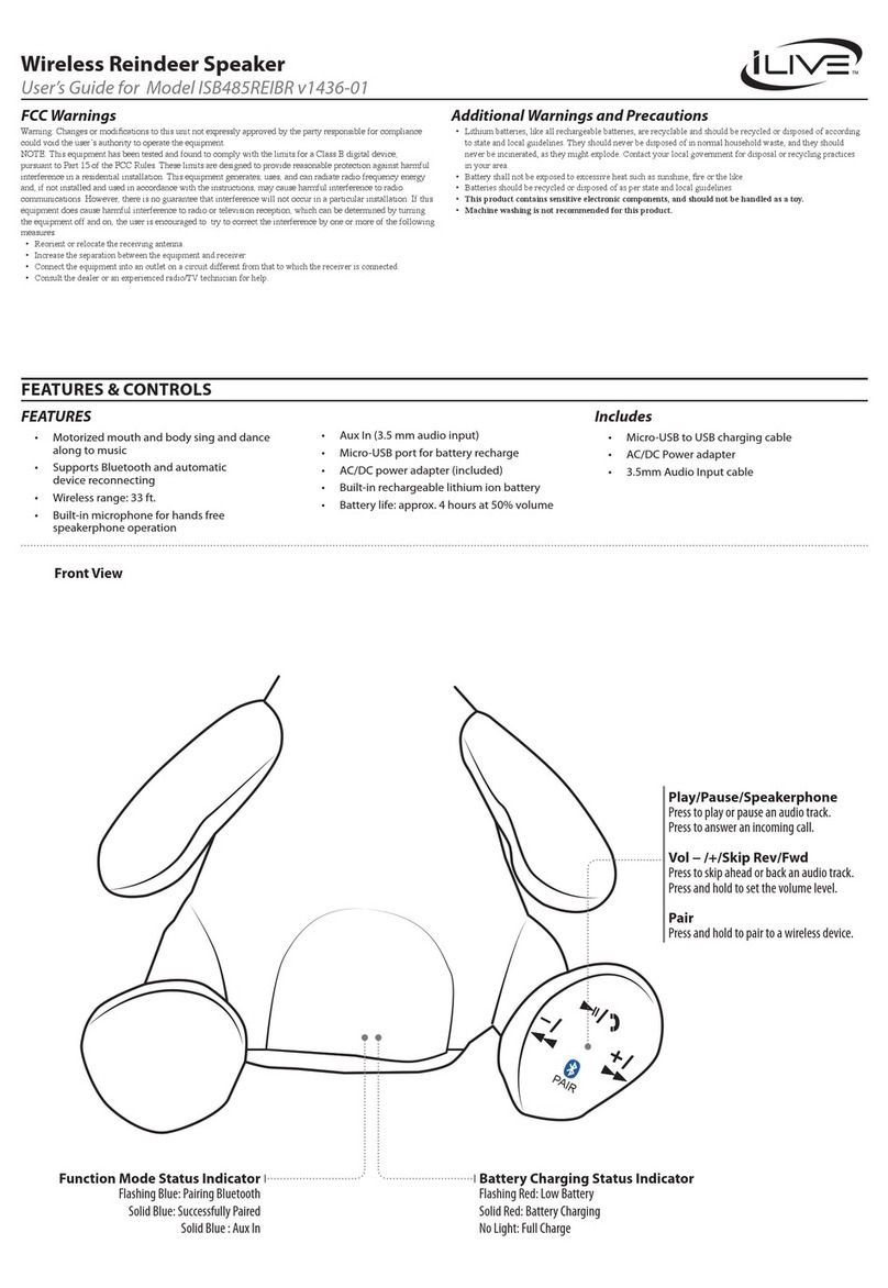 iLive ISB485REIBR Manuel utilisateur iLive ISB485REIBR Manuel utilisateur