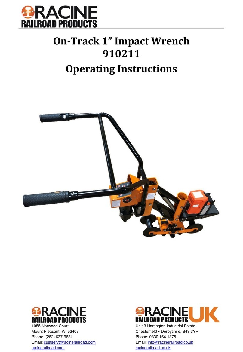 Racine Railroad Products 910211 Manuel utilisateur