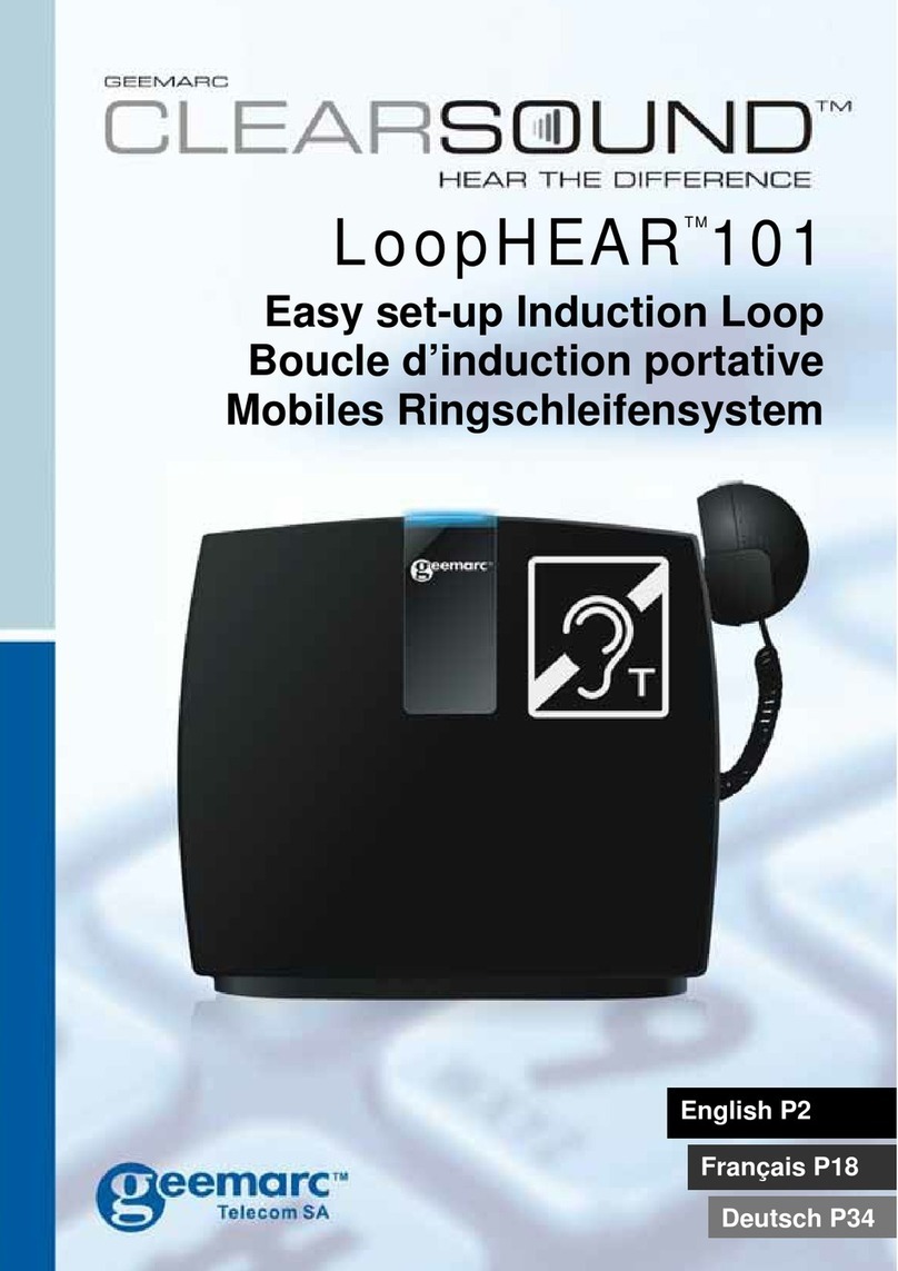 Geemarc ClearSound LoopHEAR 101 Manuel utilisateur