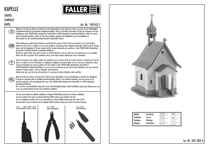 Faller 190142 Manuel utilisateur