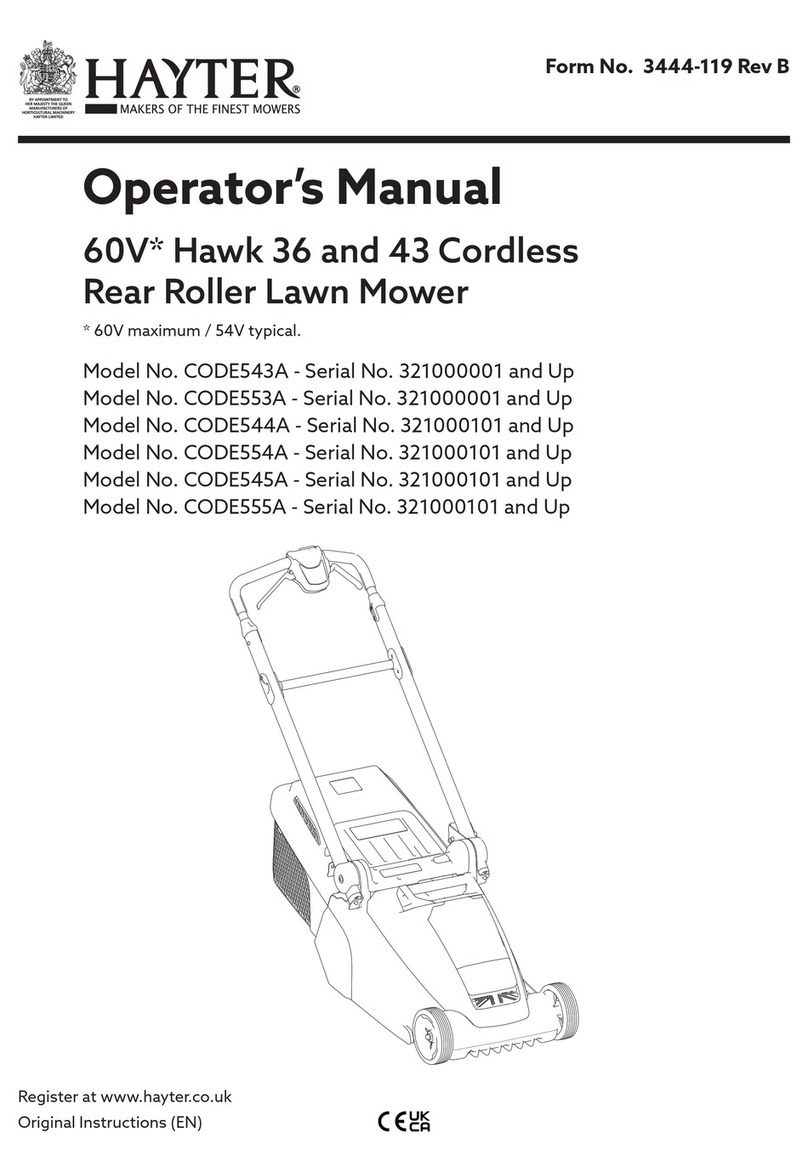 Hayter CODE543A Manuel utilisateur