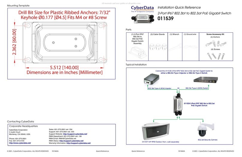 CyberData 011539 Manuel