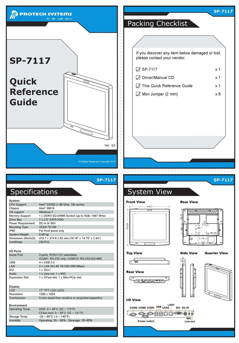 Protech Systems SP-7117 Manuel utilisateur Protech Systems SP-7117 Manuel utilisateur
