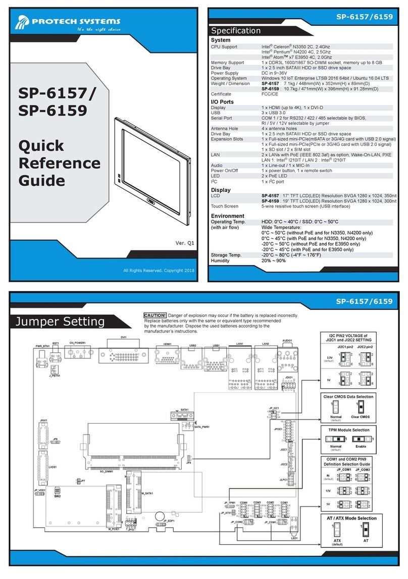 Protech Systems SP-6157 Manuel utilisateur Protech Systems SP-6157 Manuel utilisateur