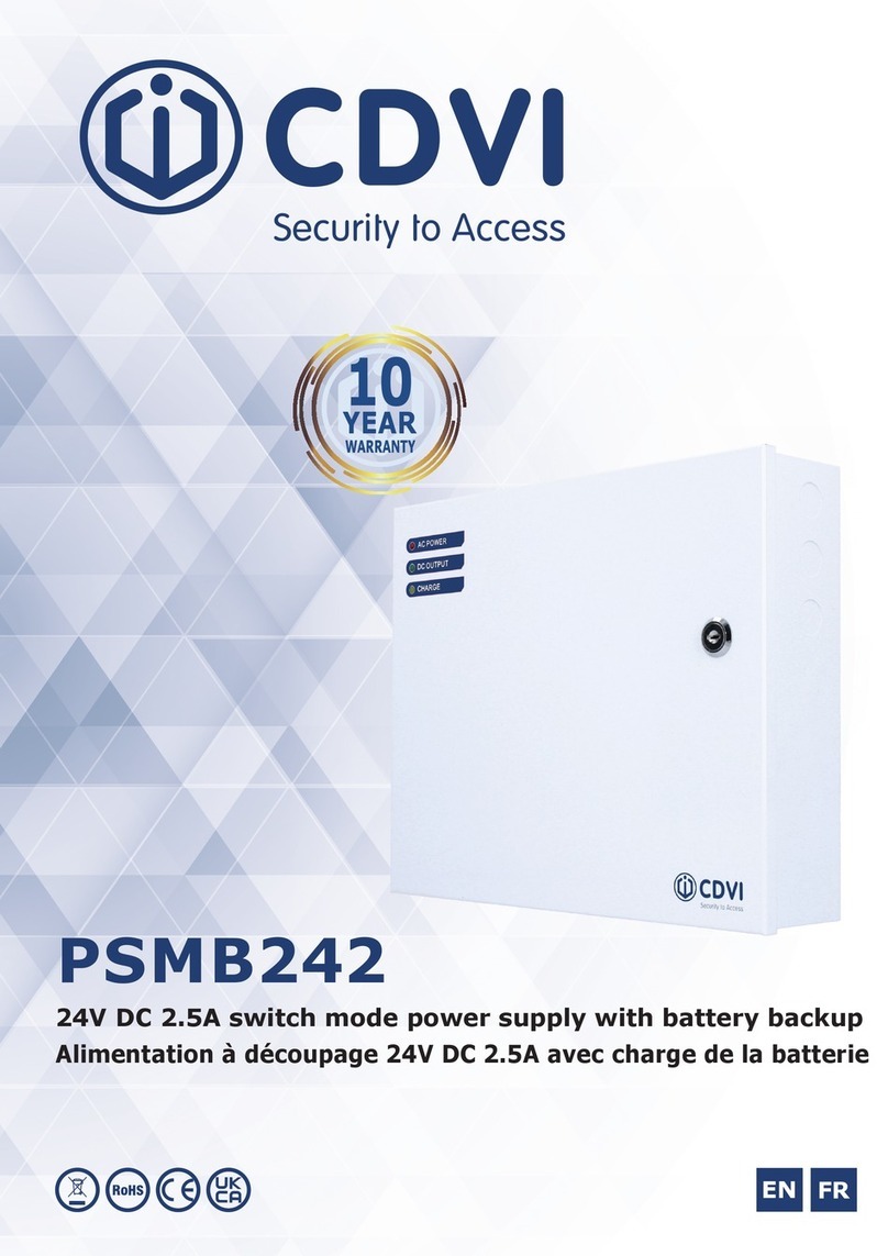 CDVI PSMB242 Manuel utilisateur CDVI PSMB242 Manuel utilisateur