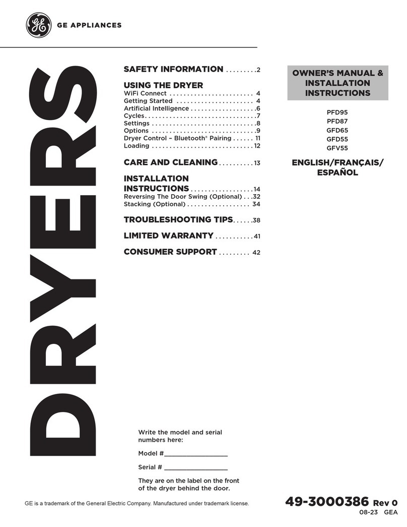 GE PFD87 Instructions originales