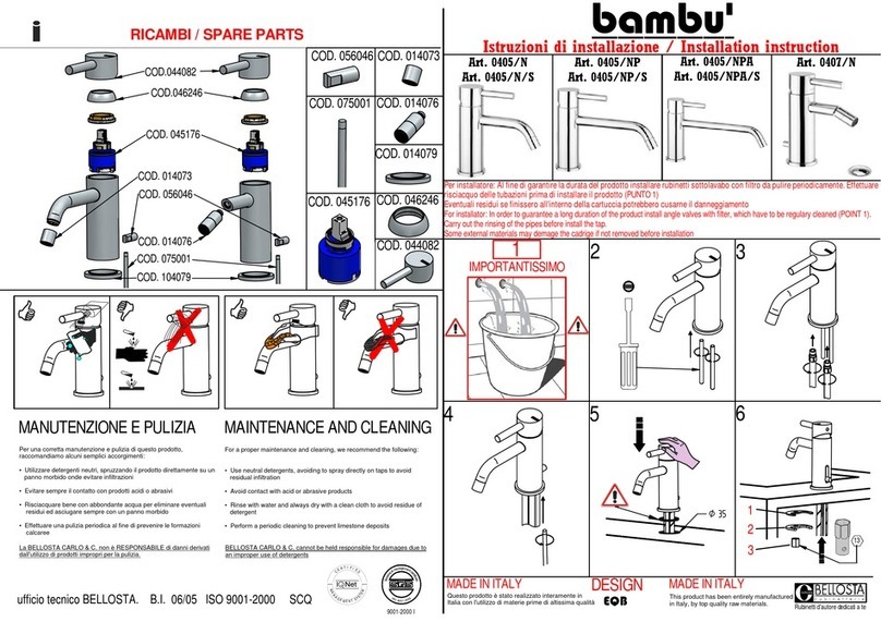 BELLOSTA bambu 0405/N Manuel utilisateur