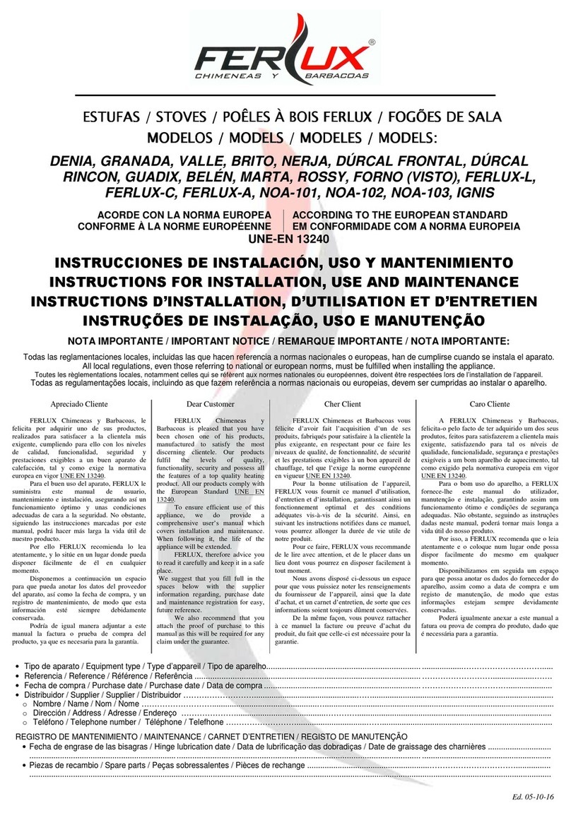 Ferlux DENIA Manuel utilisateur Ferlux DENIA Manuel utilisateur