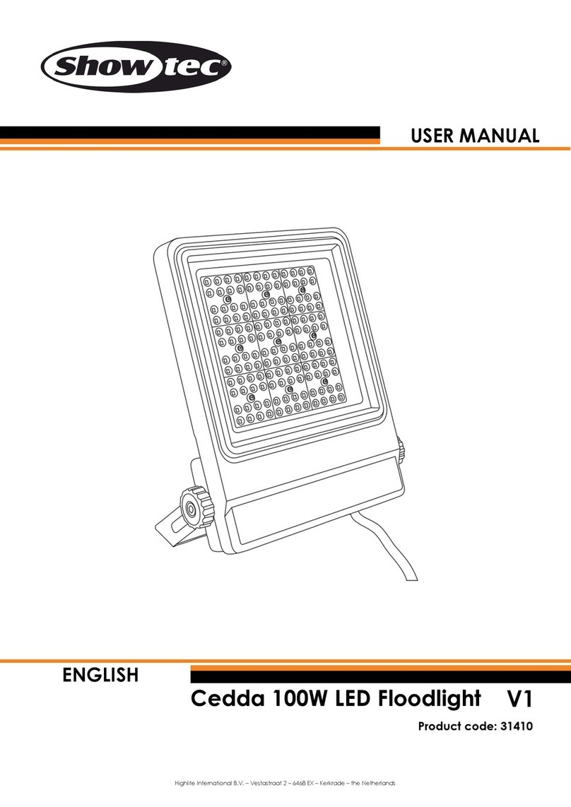 Show Tec Cedda 100W LED Floodlight V1 Manuel utilisateur