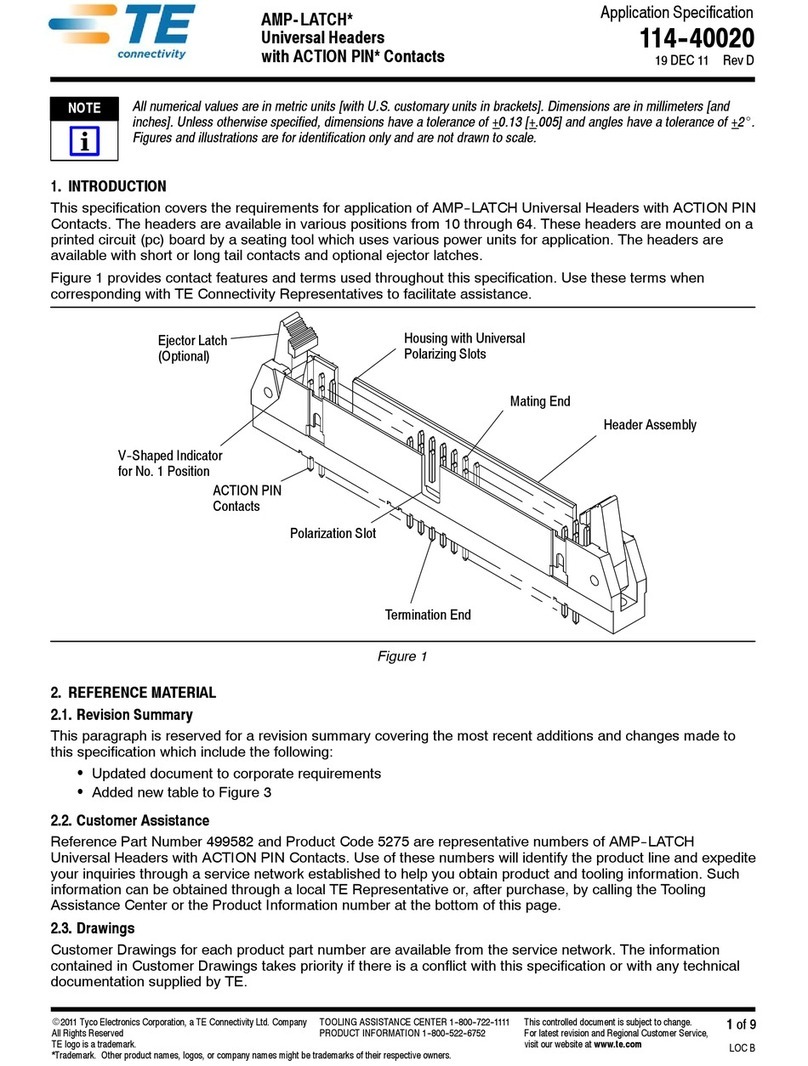 TE Connectivity AMP-LATCH Guide de l'utilisateur