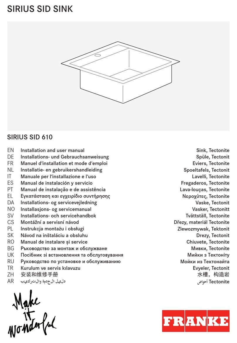 Franke SIRIUS SID 610 Manuel utilisateur