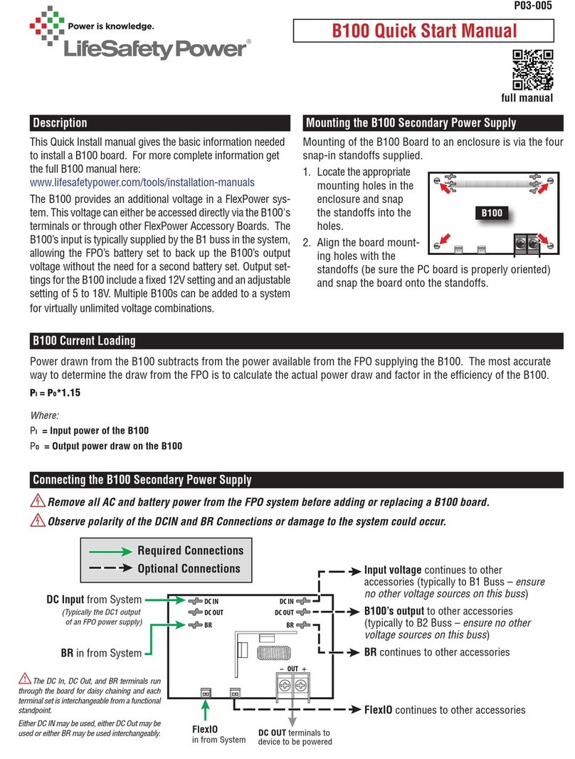 LifeSafety Power B100 Manuel d'instructions