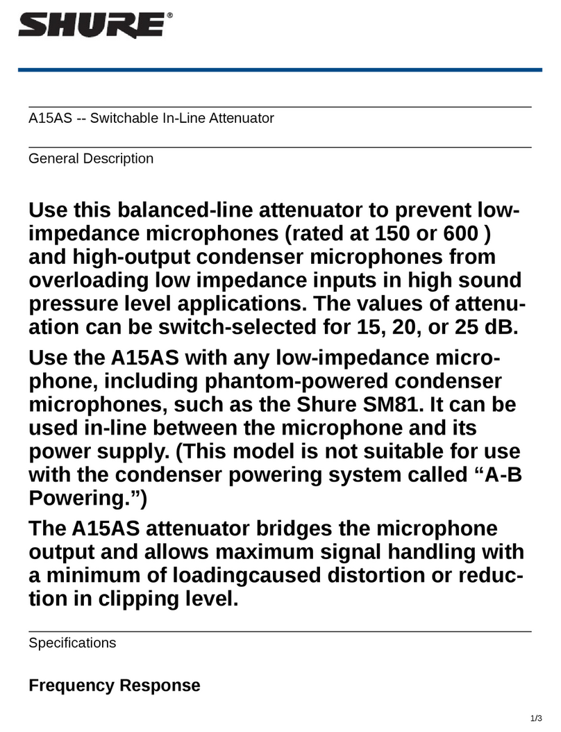 Shure A15AS Manuel utilisateur