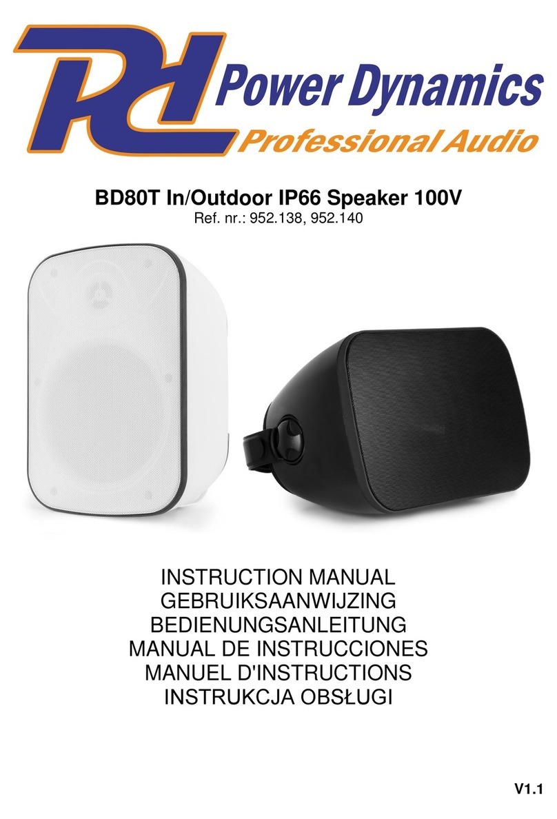 Power Dynamics BD80T Manuel utilisateur