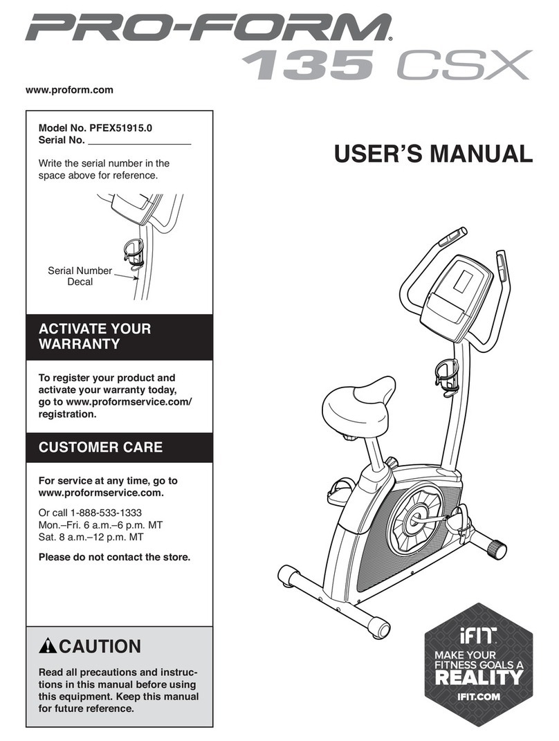 Pro-Form 135 CSX Manuel utilisateur