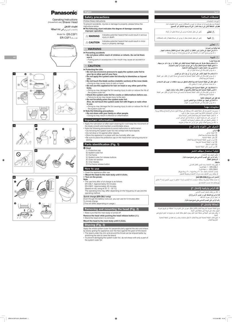 Panasonic ER-CSF1 Manuel utilisateur