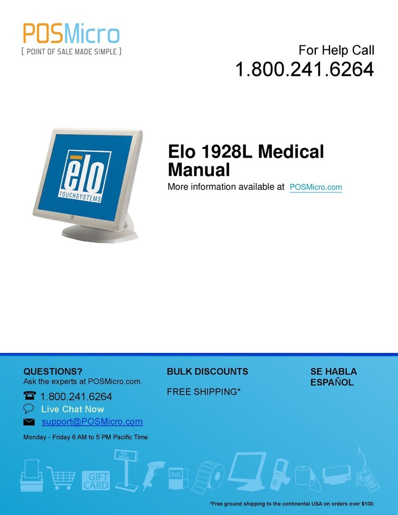 Tyco Electronics POSMicro Elo 1928L Manuel utilisateur