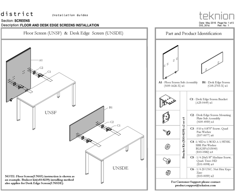 Teknion UNSF Manuel utilisateur