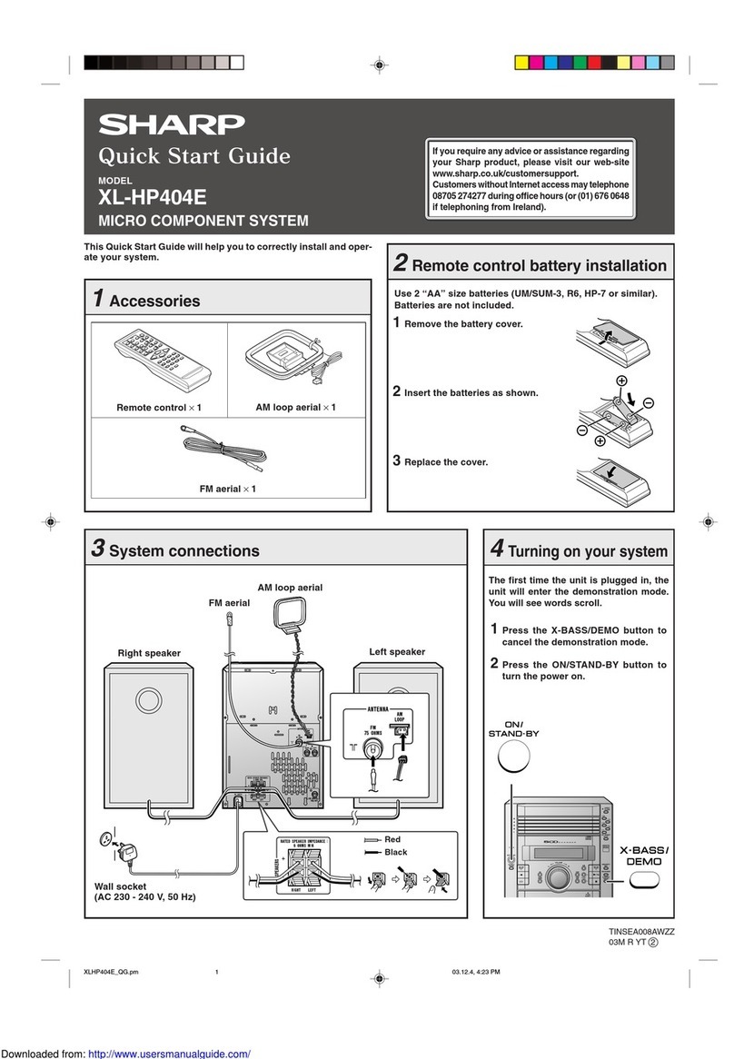 Sharp XL-HP404E Manuel utilisateur