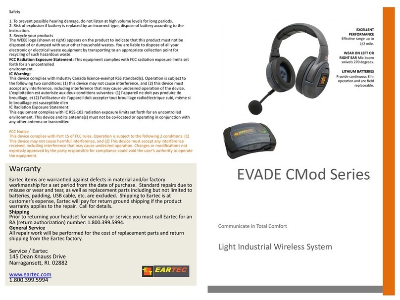 Eartec EVADE CMod Series Manuel utilisateur