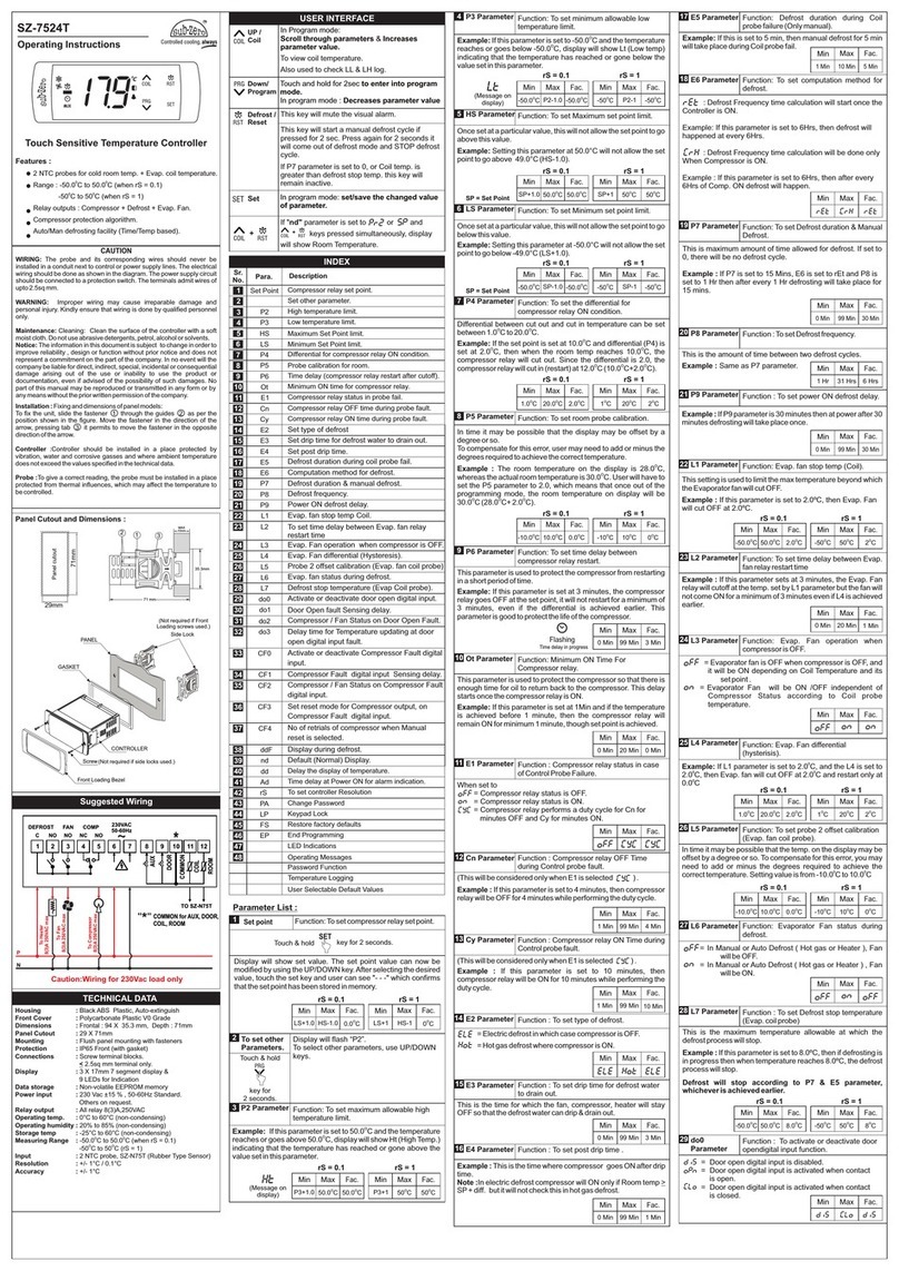 Sub-Zero SZ-7524T Manuel utilisateur