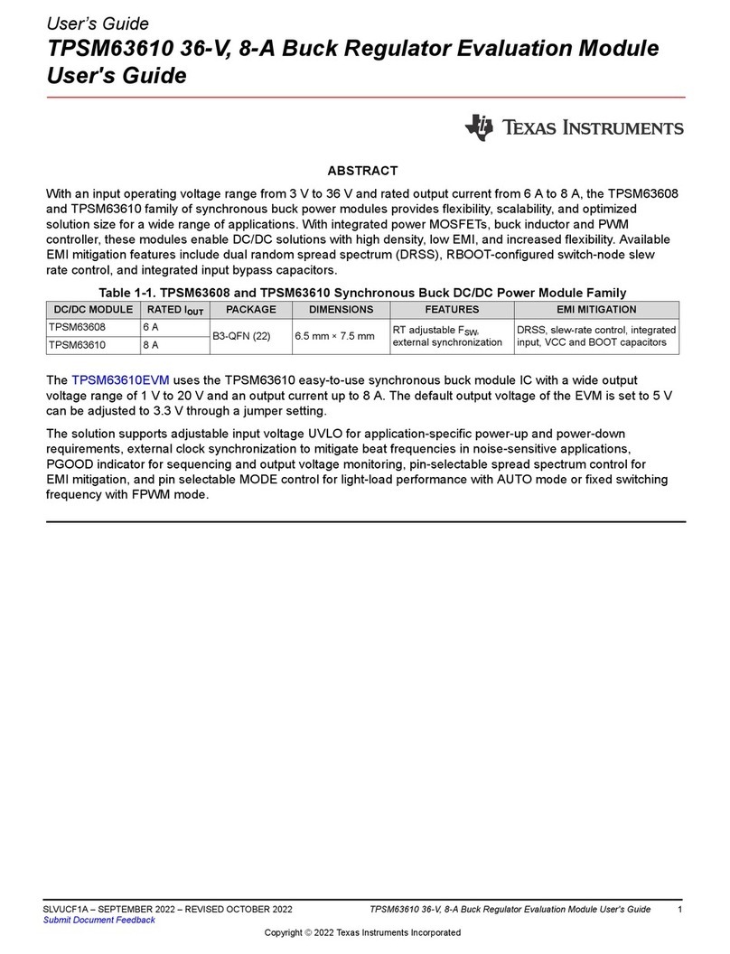 Texas Instruments TPSM63608 Manuel utilisateur Texas Instruments TPSM63608 Manuel utilisateur