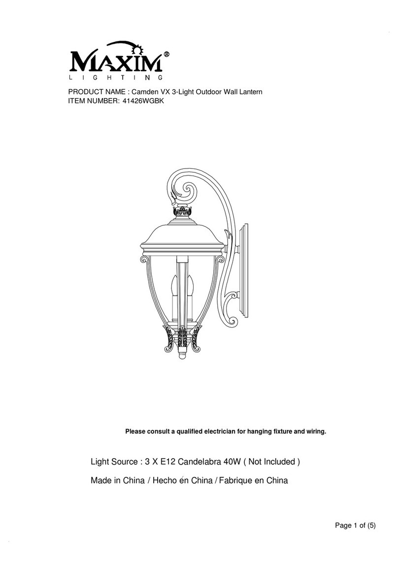 Maxim Lighting Camden VX Manuel utilisateur
