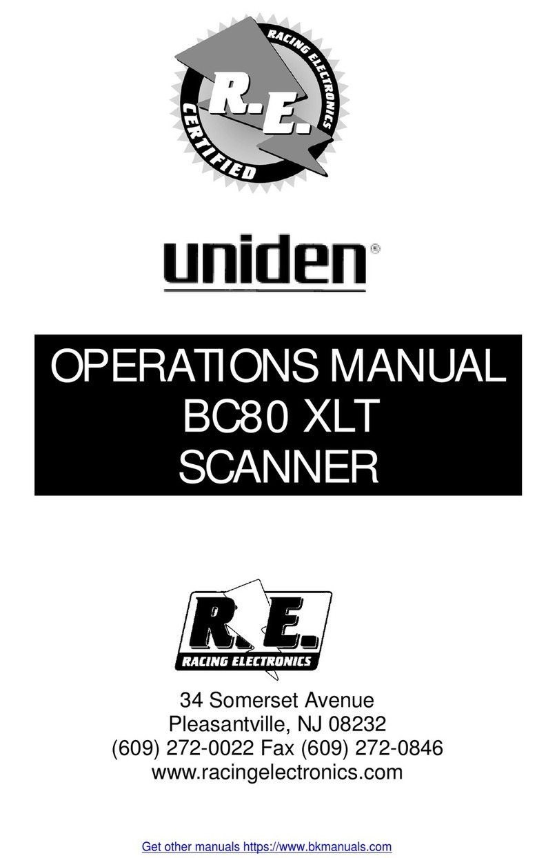 Racing Electronics Uniden BC80 XLT Manuel utilisateur
