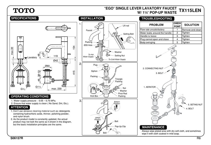 Toto EGO TX115LEN Manuel utilisateur