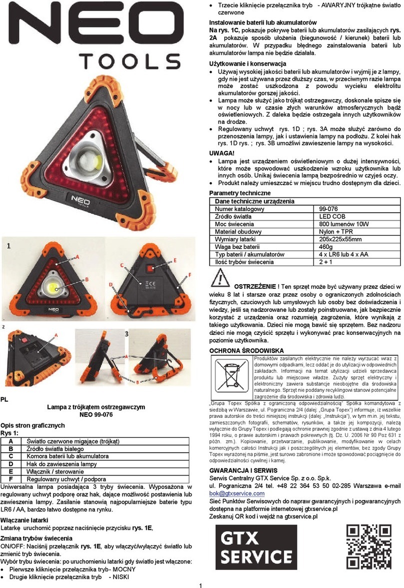 NEO TOOLS NEO 99-076 Manuel utilisateur