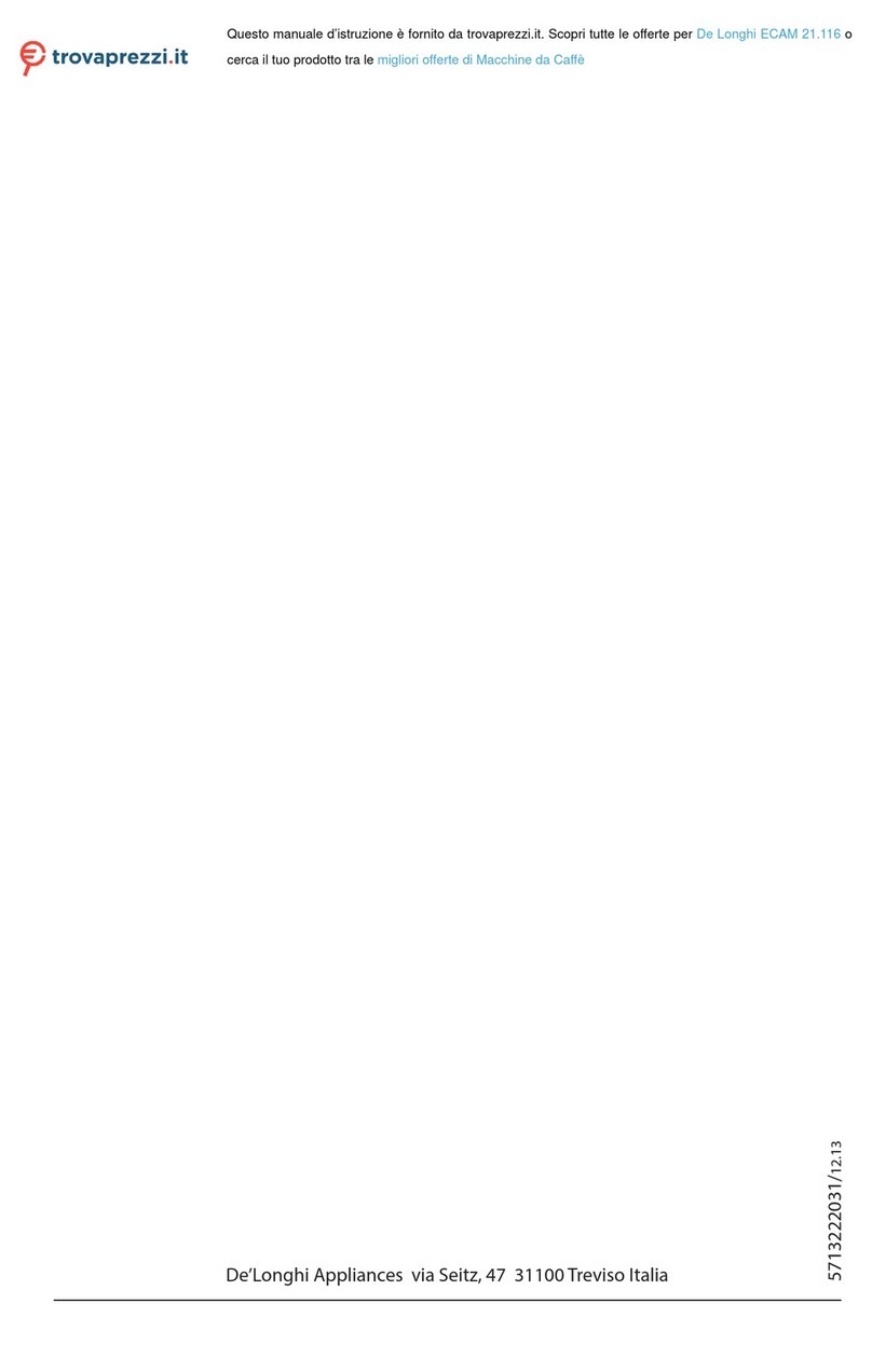 DeLonghi ECAM21.116 Manuel utilisateur