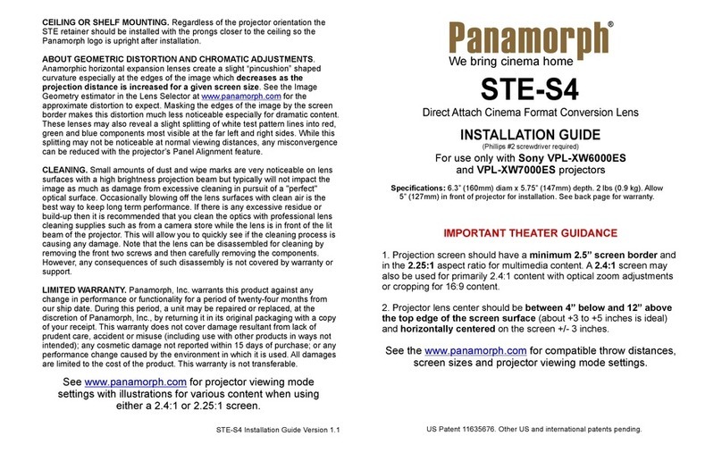 Panamorph STE-S4 Manuel utilisateur
