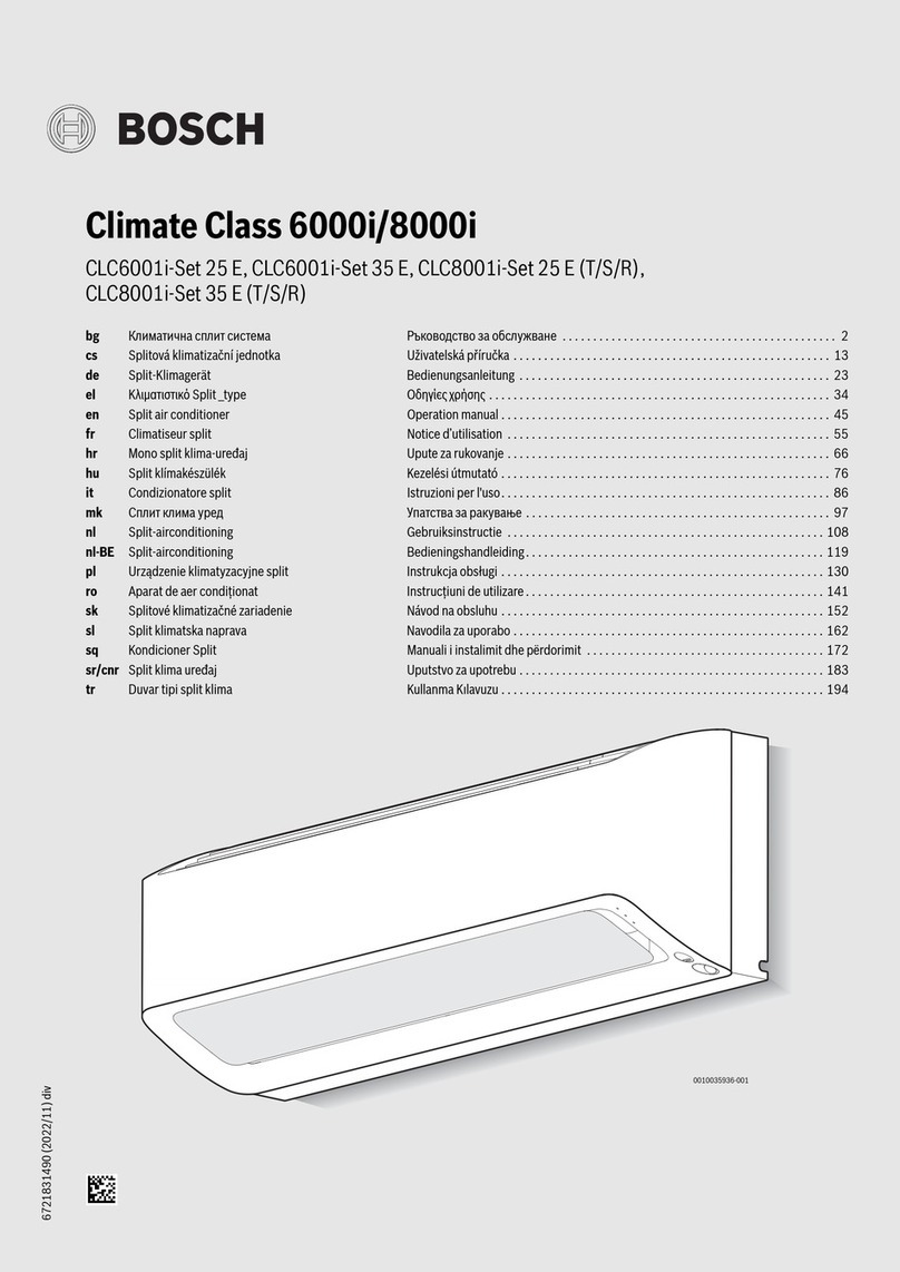 Bosch Climate Class 6000i Manuel utilisateur