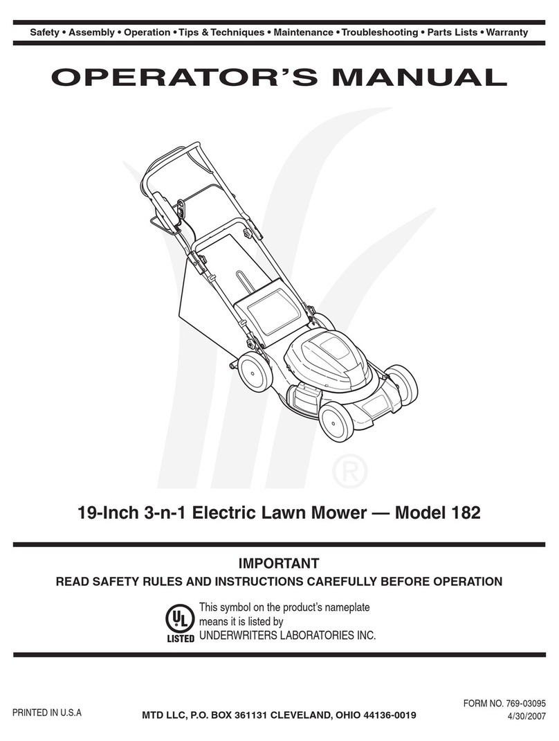 MTD 182 Manuel utilisateur MTD 182 Manuel utilisateur